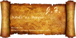 Juhász Hanna névjegykártya