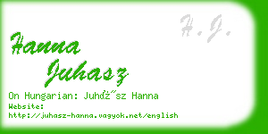 hanna juhasz business card